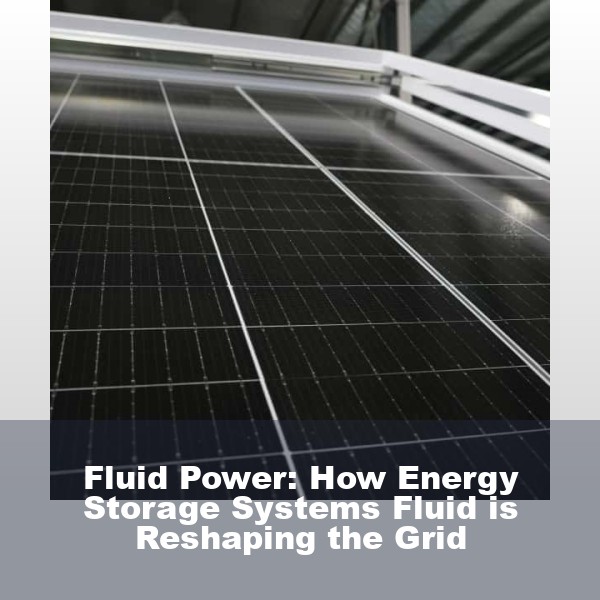 Fluid Power: How Energy Storage Systems Fluid is Reshaping the Grid